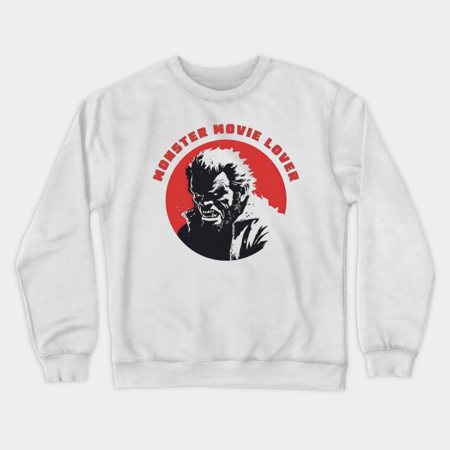 Monster Movie Lover Crewneck Sweatshirt by MythicLegendsDigital